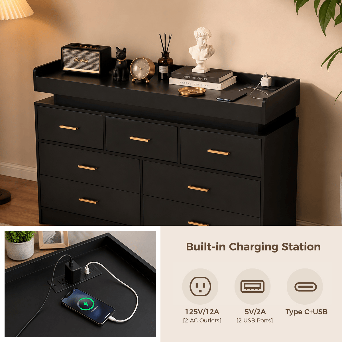 5/ 6/ 7/ 8/ 9/ 10/ 12/ 16 Drawer Dresser Modern Chest of Drawers