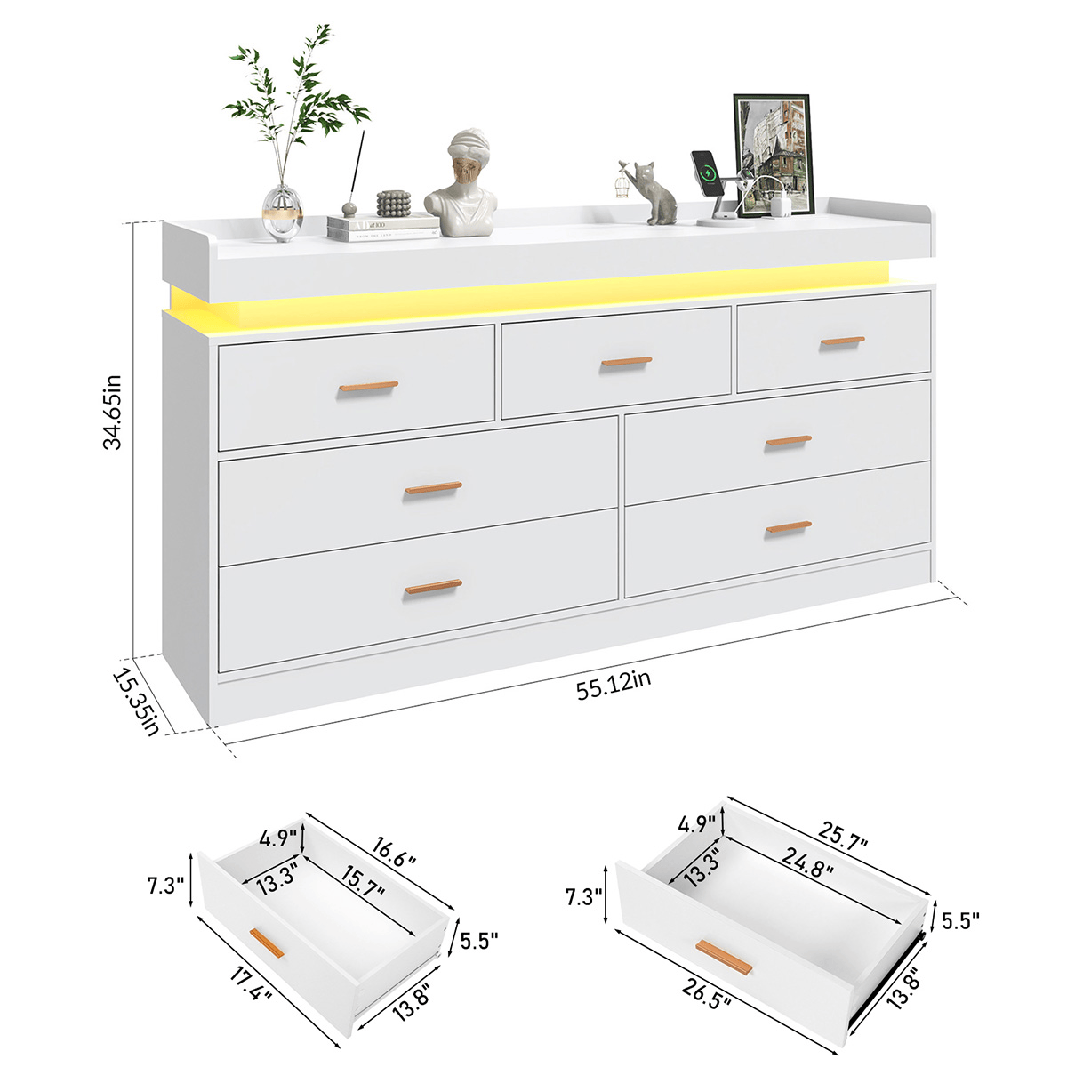 5/ 6/ 7/ 8/ 9/ 10/ 12/ 16 Drawer Dresser Modern Chest of Drawers