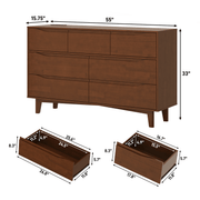 7 Drawer Dresser Wood Chest of Drawers