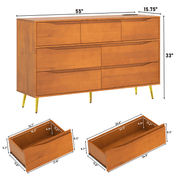 7 Drawer Dresser Wood Chest of Drawers