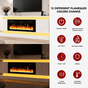 71"/ 81" Modern Electric Fireplace TV Stand Entertainment Center
