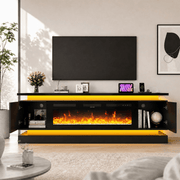 71"/ 81" Modern Electric Fireplace TV Stand Entertainment Center