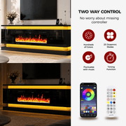 71"/ 81" Modern Electric Fireplace TV Stand Entertainment Center