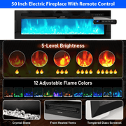 71"/ 81" Modern Electric Fireplace TV Stand Entertainment Center