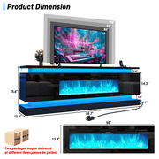 71"/ 81" Modern Electric Fireplace TV Stand Entertainment Center