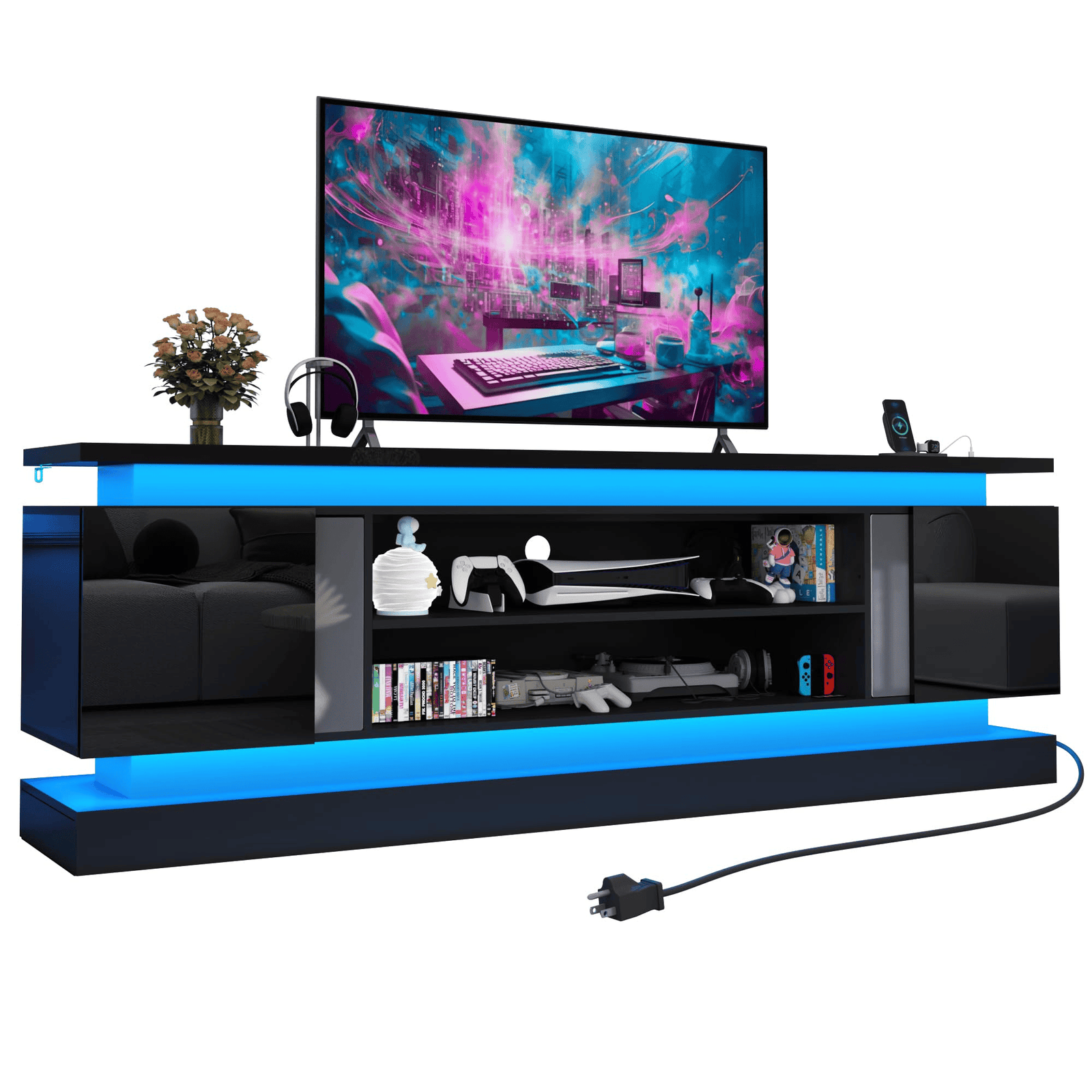 71"/ 81" Modern Electric Fireplace TV Stand Entertainment Center
