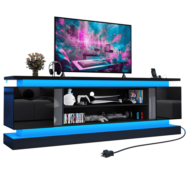 71"/ 81" Modern Electric Fireplace TV Stand Entertainment Center