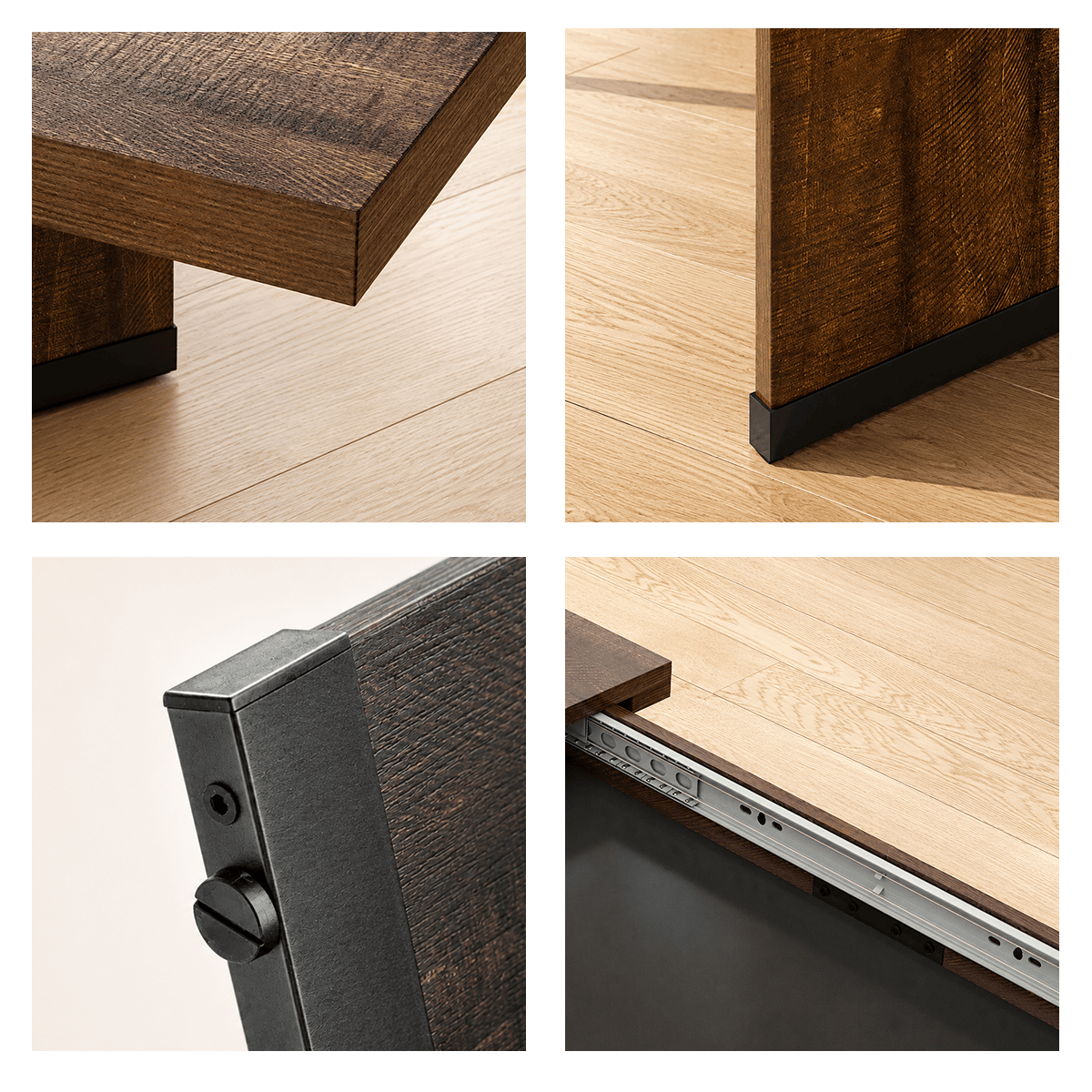 86" Extendable Rectangle Wood Kitchen Dining Table