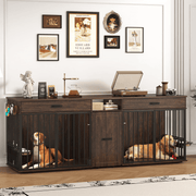 87" Modern Dog Crate TV Stand Dog Kennel Furniture