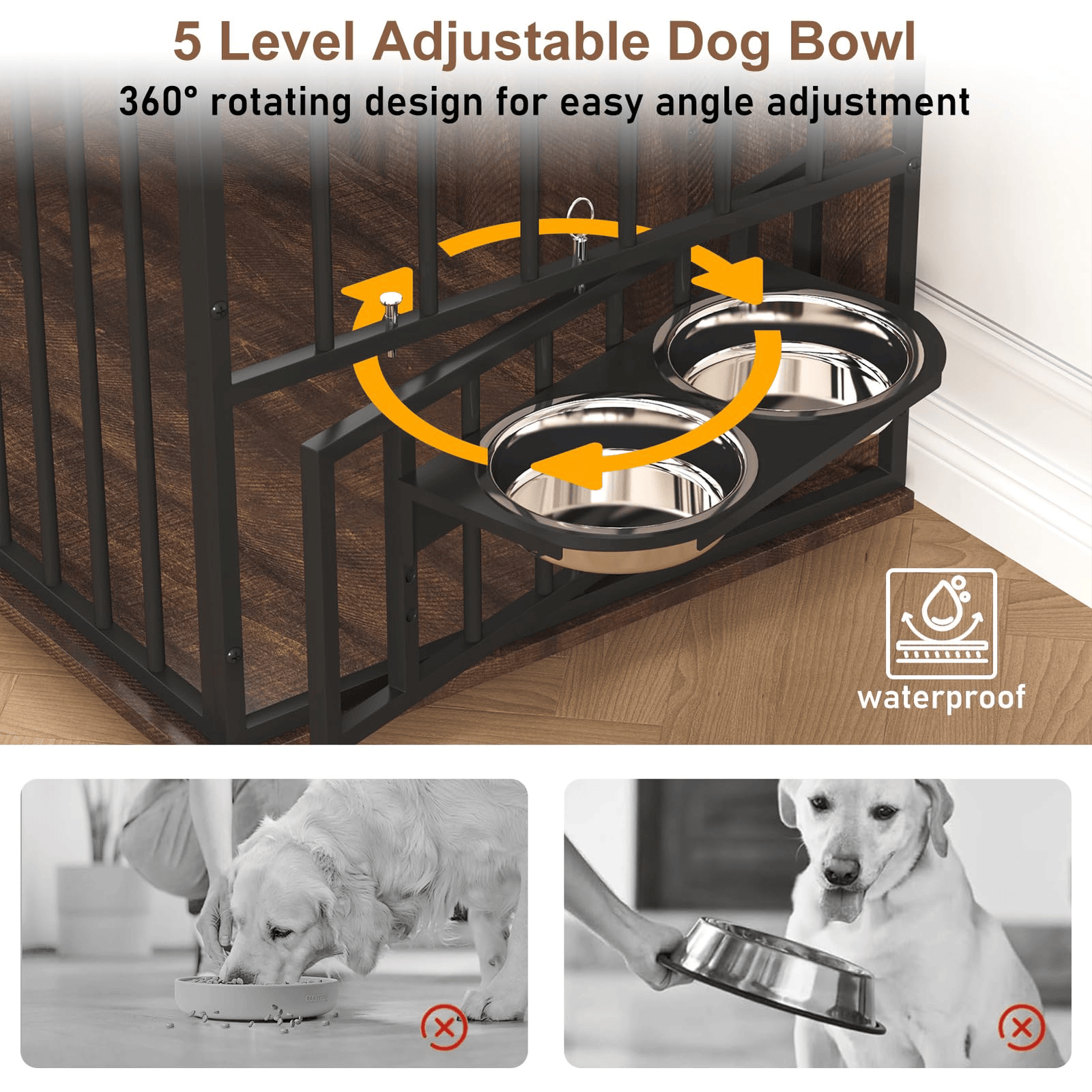 87" Modern Dog Crate TV Stand Dog Kennel Furniture