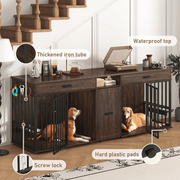 87" Modern Dog Crate TV Stand Dog Kennel Furniture