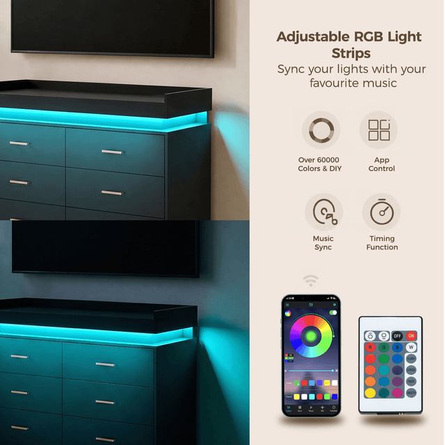 5/ 6/ 7/ 8/ 9/ 10/ 12/ 16 Drawer Dresser Modern Chest of Drawers
