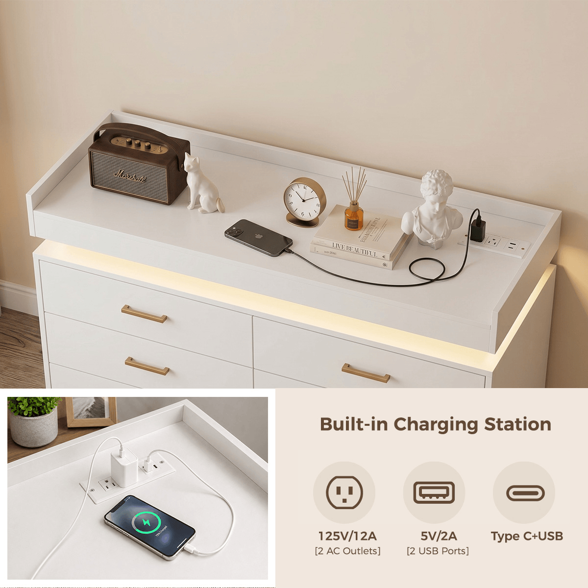 5/ 6/ 7/ 8/ 9/ 10/ 12/ 16 Drawer Dresser Modern Chest of Drawers