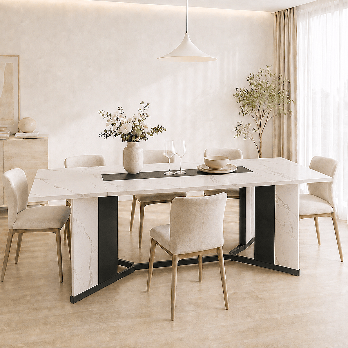 71"/ 78"/ 94" Rectangle Wood Kitchen Dining Room Table