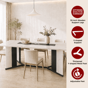 71"/ 78"/ 94" Rectangle Wood Kitchen Dining Room Table
