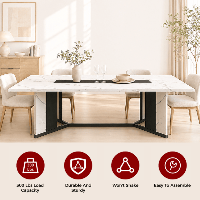 71"/ 78"/ 94" Rectangle Wood Kitchen Dining Room Table