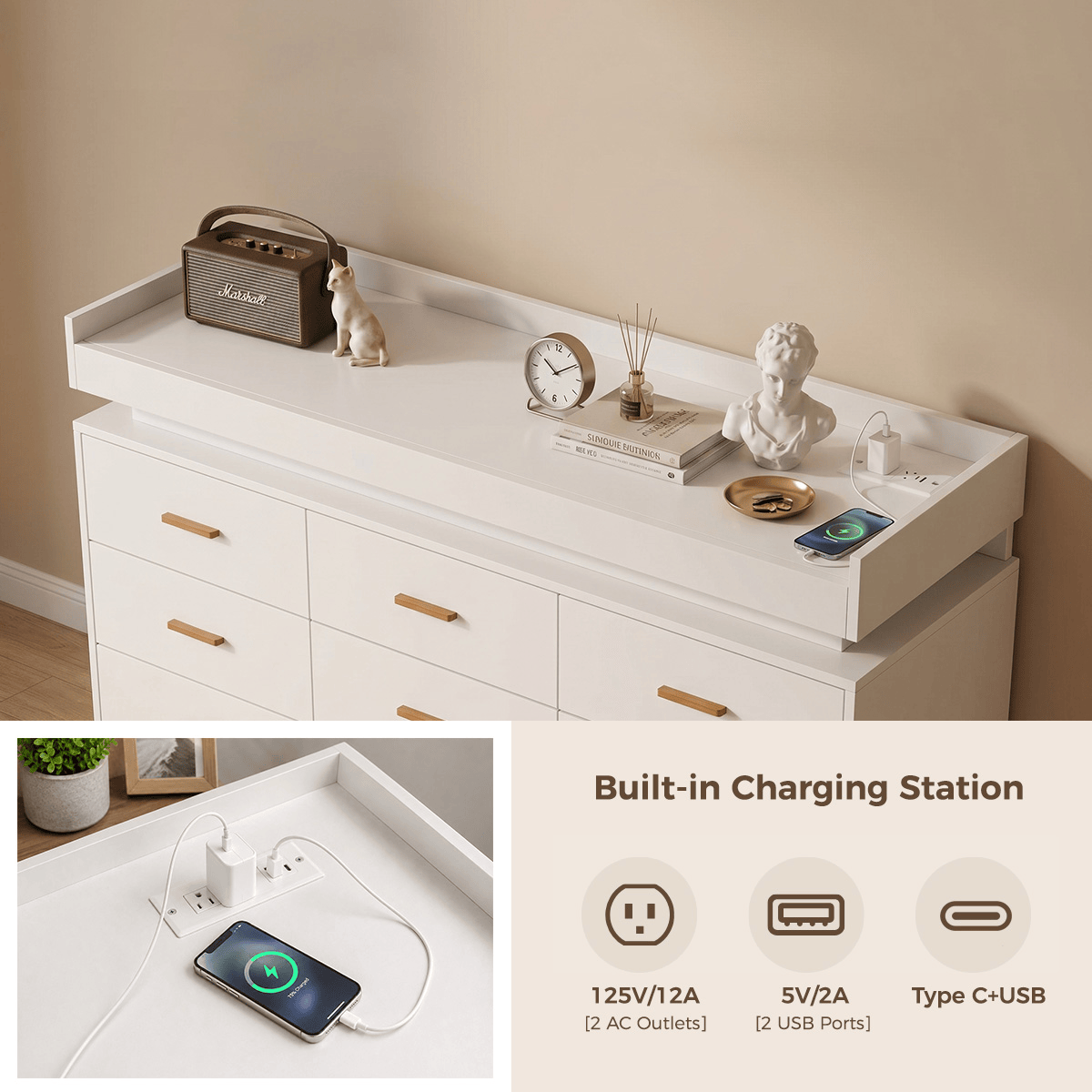 5/ 6/ 7/ 8/ 9/ 10/ 12/ 16 Drawer Dresser Modern Chest of Drawers