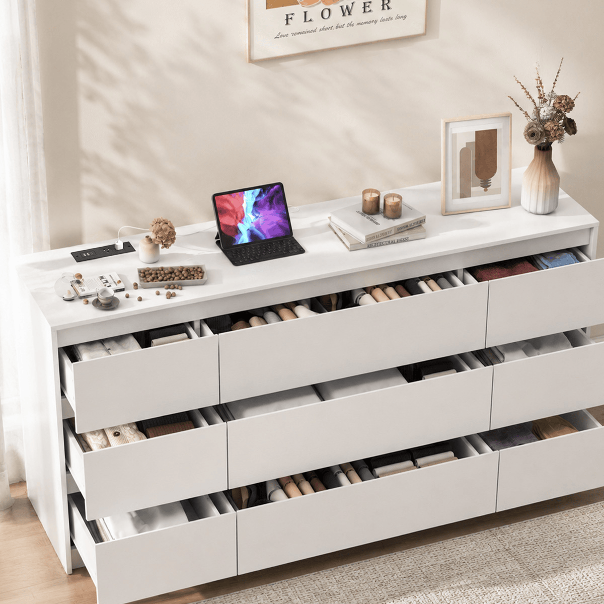 7/ 9/ 10/ 12 /18  Drawer Dresser Modern Chest of Drawers
