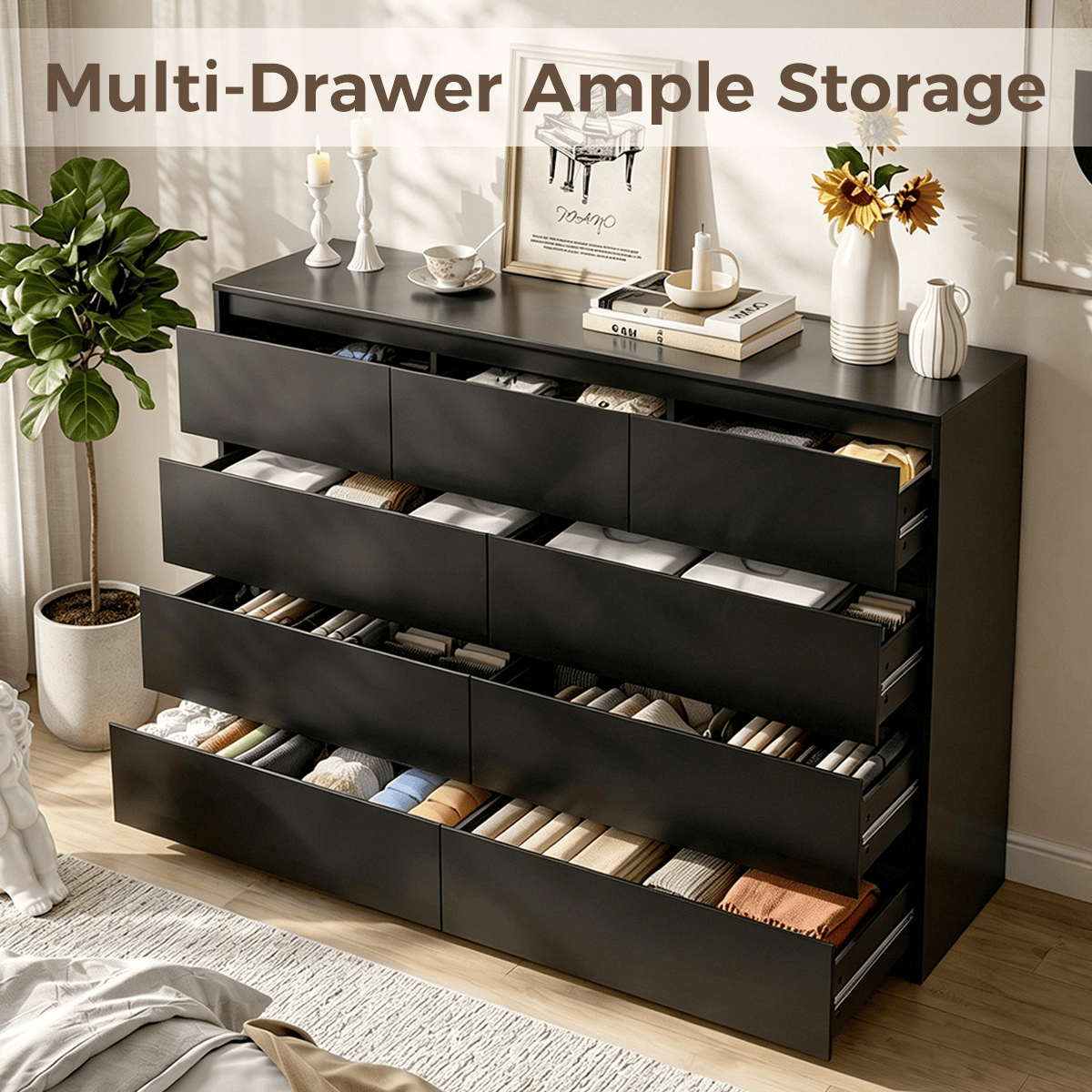 7/ 9/ 10/ 12 /18  Drawer Dresser Modern Chest of Drawers