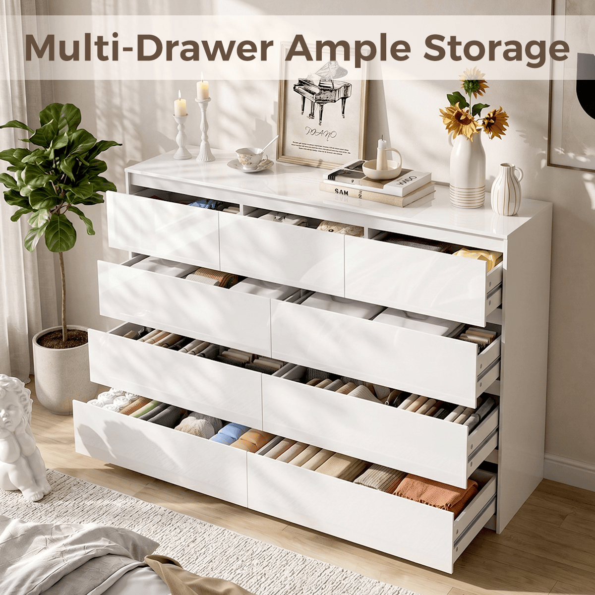 7/ 9/ 10/ 12 /18  Drawer Dresser Modern Chest of Drawers
