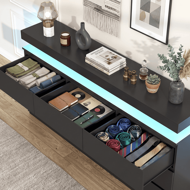 9 Drawer Dresser Modern Chest of Drawers