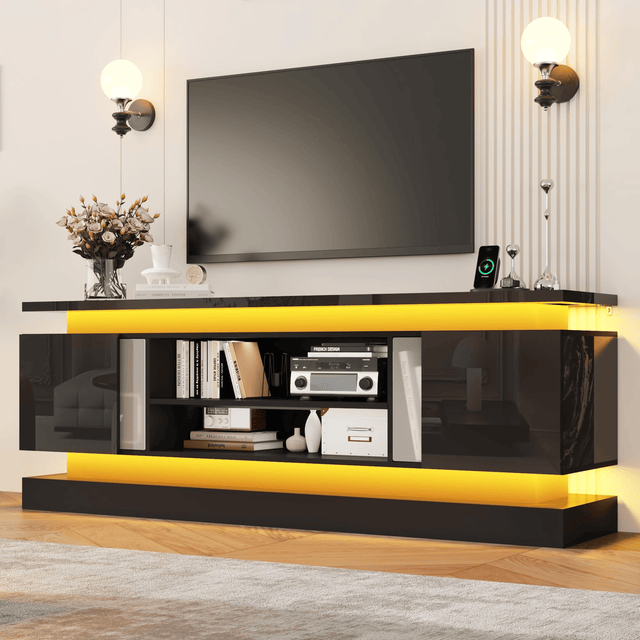 71"/ 81" Modern Electric Fireplace TV Stand Entertainment Center