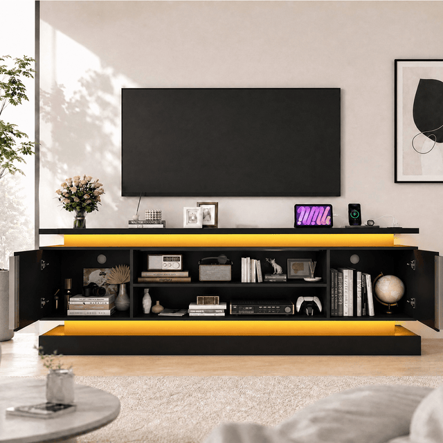 71"/ 81" Modern Electric Fireplace TV Stand Entertainment Center