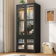 4 Doors Armoire Wardrobe Closet Freestanding