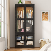 4 Doors Armoire Wardrobe Closet Freestanding
