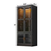 4 Doors Armoire Wardrobe Closet Freestanding