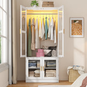 4 Doors Armoire Wardrobe Closet Freestanding