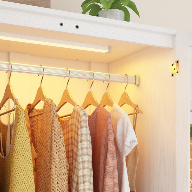 4 Doors Armoire Wardrobe Closet Freestanding