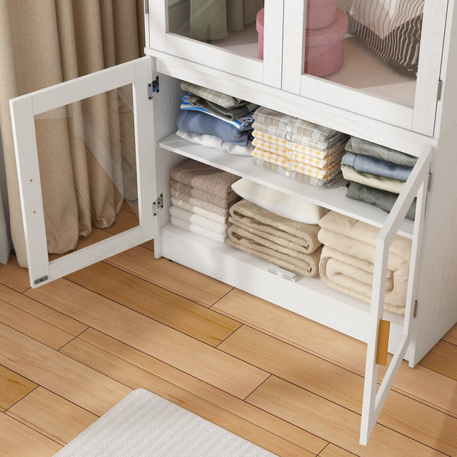 4 Doors Armoire Wardrobe Closet Freestanding