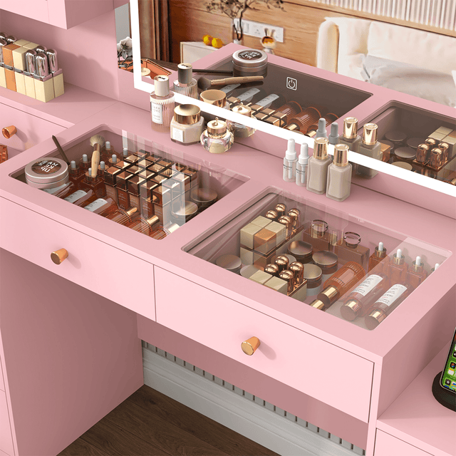 62" Large Modern Makeup Vanity Desk