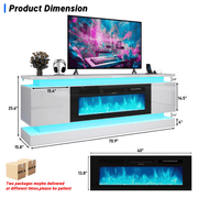 71"/ 81" Modern Electric Fireplace TV Stand Entertainment Center
