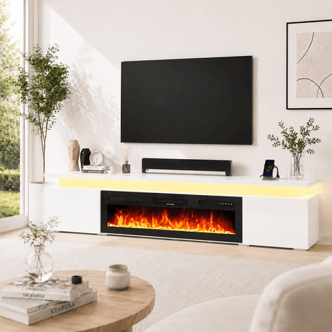 Electric Fireplace 71'/ 83“/ 90.2” Modern TV Stand Entertainment Center