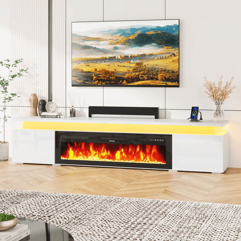 Electric Fireplace 71'/ 83“/ 90.2” Modern TV Stand Entertainment Center