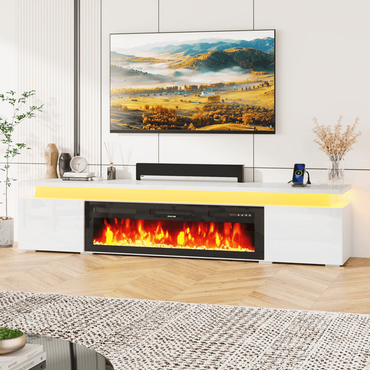 Electric Fireplace 71'/ 83“/ 90.2” Modern TV Stand Entertainment Center