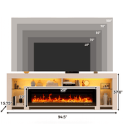 Electric Fireplace 82"/ 94.5" TV Stand Entertainment Center