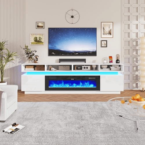 Electric Fireplace 63"/ 71"/ 82.7"/ 92.5" TV Stand Entertainment Center