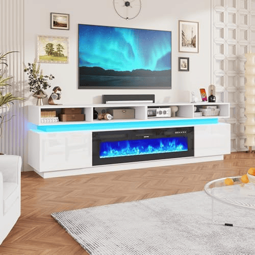 Electric Fireplace 63"/ 71"/ 82.7"/ 92.5" TV Stand Entertainment Center