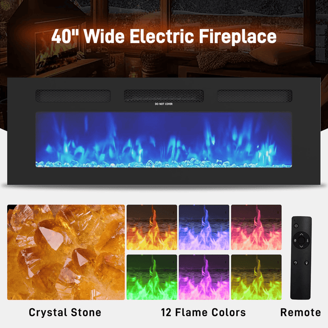 Electric Fireplace 71'/ 83“/ 90.2” Modern TV Stand Entertainment Center