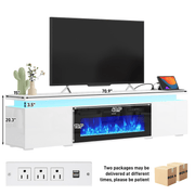 Electric Fireplace 71'/ 83“/ 90.2” Modern TV Stand Entertainment Center