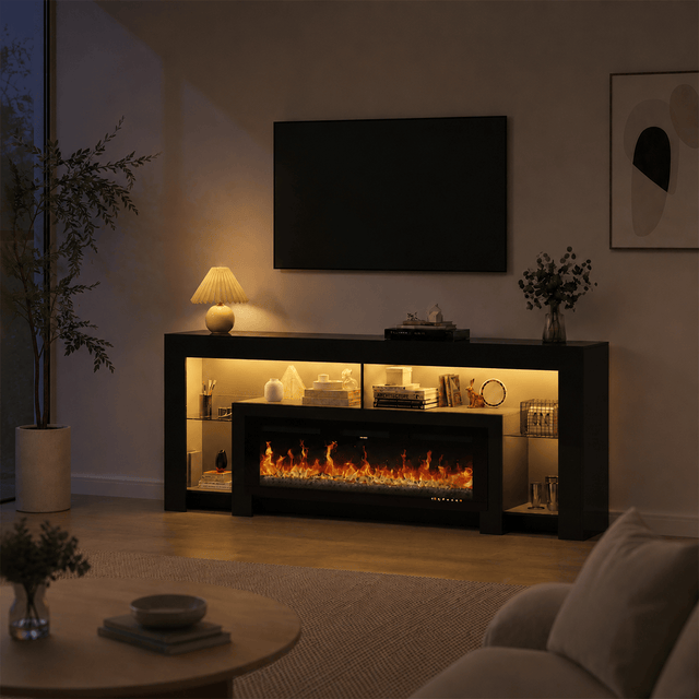 Electric Fireplace 82"/ 94.5" TV Stand Entertainment Center