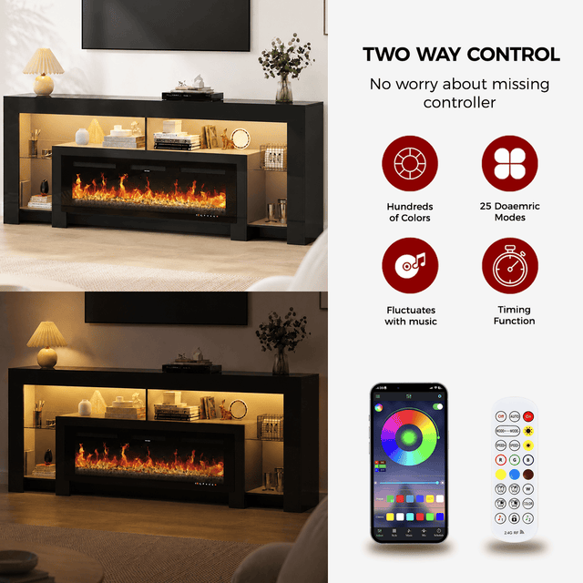 Electric Fireplace 82"/ 94.5" TV Stand Entertainment Center