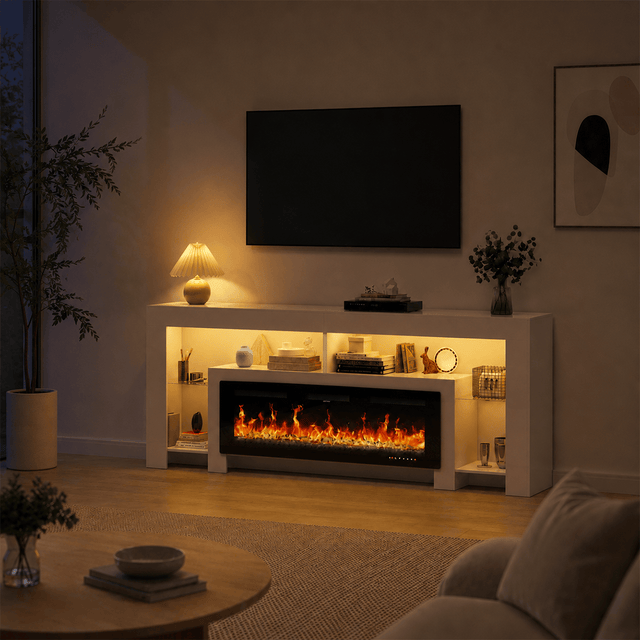 Electric Fireplace 82"/ 94.5" TV Stand Entertainment Center
