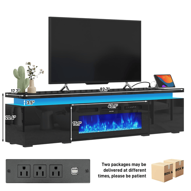 Electric Fireplace 71'/ 83“/ 90.2” Modern TV Stand Entertainment Center