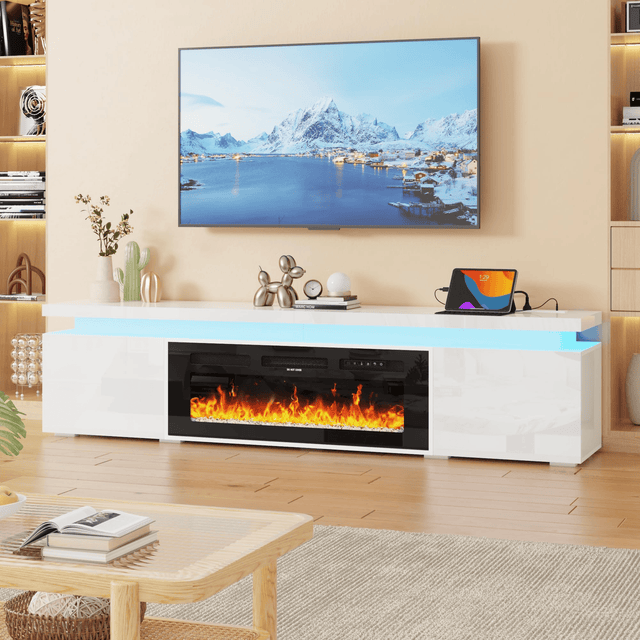 Electric Fireplace 71'/ 83“/ 90.2” Modern TV Stand Entertainment Center