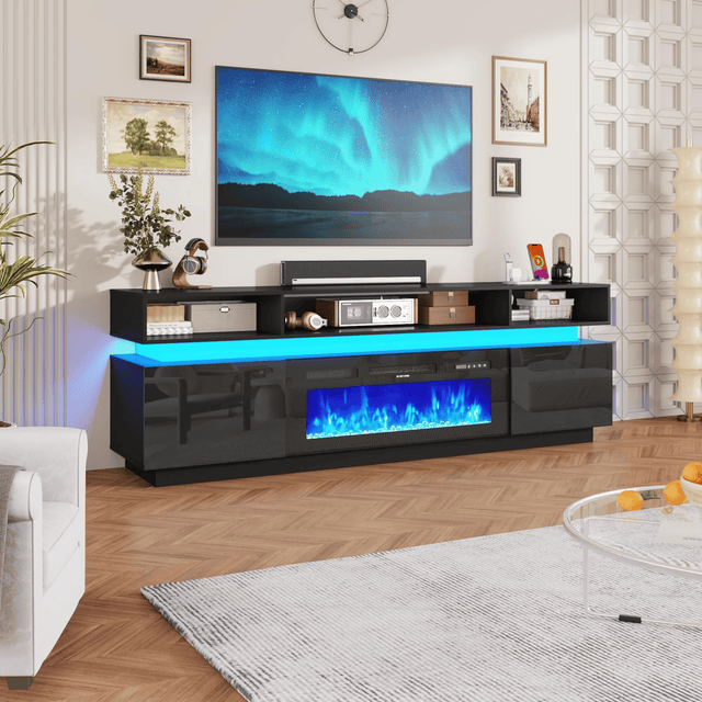 Electric Fireplace 63"/ 71"/ 82.7"/ 92.5" TV Stand Entertainment Center