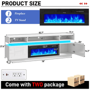 Electric Fireplace 63"/ 71"/ 82.7"/ 92.5" TV Stand Entertainment Center